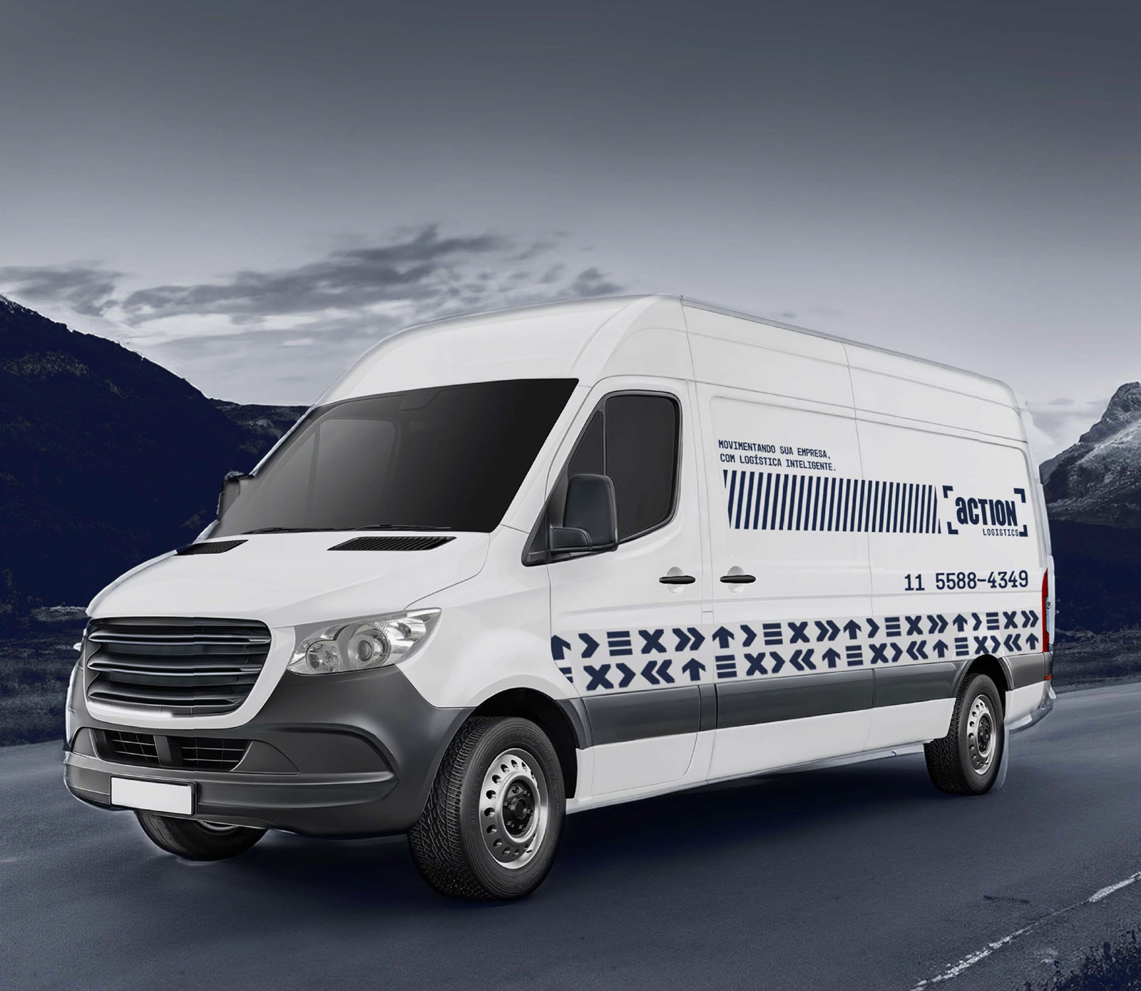 Imagem de uma van de entrega